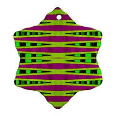 Bright Green Pink Geometric Ornament (snowflake) 