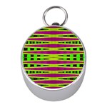 Bright Green Pink Geometric Mini Silver Compasses Front