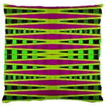 Bright Green Pink Geometric Large Flano Cushion Case (Two Sides) Back