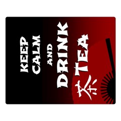 Keep Calm And Drink Tea - Dark Asia Edition Double Sided Flano Blanket (large) 