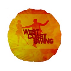 West Coast Swing Standard 15  Premium Round Cushions by LetsDanceHaveFun