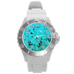 Aquamarine Collection Round Plastic Sport Watch (l) by bighop