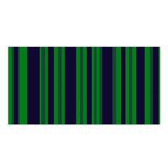 Dark Blue Green Striped Pattern Satin Shawl by BrightVibesDesign