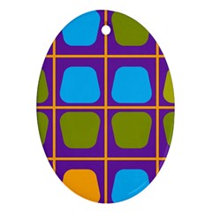 Shapes In Squares Pattern 			ornament (oval)