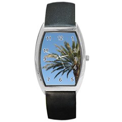 Tropical Palm Tree  Barrel Style Metal Watch by BrightVibesDesign