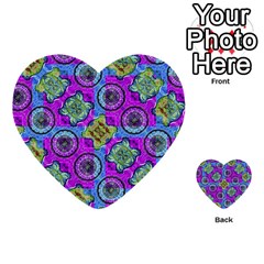 Collage Ornate Geometric Pattern Multi-purpose Cards (heart) 