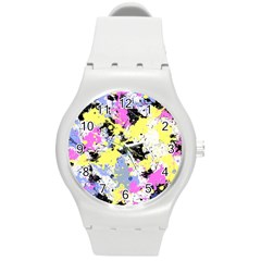 Abstract Round Plastic Sport Watch (m)