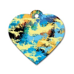 Abstract #4 Dog Tag Heart (one Side) by Uniqued