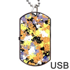 Abstract #10 Dog Tag Usb Flash (one Side) by Uniqued