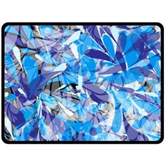 Abstract Floral Fleece Blanket (large)  by Uniqued
