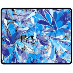Abstract Floral Fleece Blanket (medium)  by Uniqued