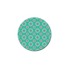 Pink Flowers And Other Shapes Pattern  			golf Ball Marker