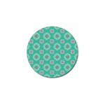 Pink flowers and other shapes pattern  			Golf Ball Marker Front
