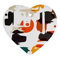 Shapes In Retro Colors On A White Background 			ornament (heart)