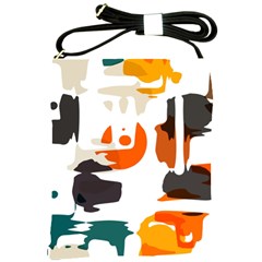 Shapes In Retro Colors On A White Background 			shoulder Sling Bag by LalyLauraFLM