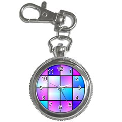 Gradient squares pattern  			Key Chain Watch