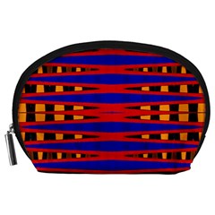 Bright Blue Red Yellow Mod Abstract Accessory Pouches (large) 