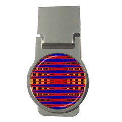 Bright Blue Red Yellow Mod Abstract Money Clips (round) 