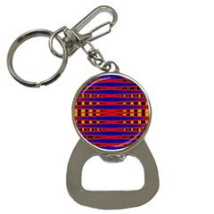 Bright Blue Red Yellow Mod Abstract Bottle Opener Key Chains