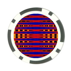 Bright Blue Red Yellow Mod Abstract Poker Chip Card Guards