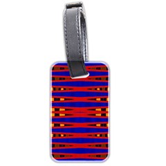 Bright Blue Red Yellow Mod Abstract Luggage Tags (two Sides)