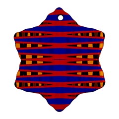 Bright Blue Red Yellow Mod Abstract Ornament (snowflake)  by BrightVibesDesign