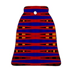 Bright Blue Red Yellow Mod Abstract Bell Ornament (2 Sides)