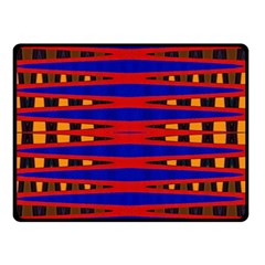 Bright Blue Red Yellow Mod Abstract Double Sided Fleece Blanket (small) 