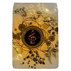 Decorative Clef On A Round Button With Flowers And Bubbles Flap Covers (s)  by FantasyWorld7