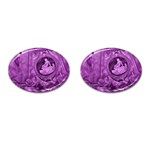 Vintage Purple Lady Cameo Cufflinks (Oval) Front(Pair)