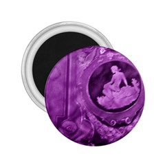 Vintage Purple Lady Cameo 2 25  Magnets by BrightVibesDesign