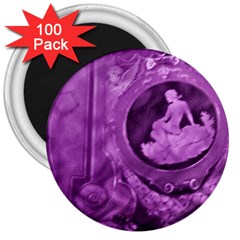 Vintage Purple Lady Cameo 3  Magnets (100 Pack) by BrightVibesDesign