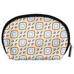 Squares rhombus and circles pattern  Accessory Pouch Back