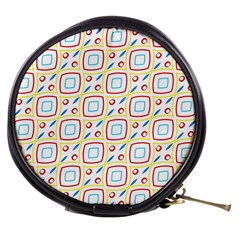 Squares rhombus and circles pattern  Mini Makeup Bag