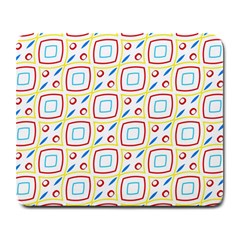 Squares rhombus and circles pattern  			Large Mousepad