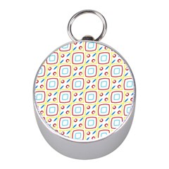 Squares rhombus and circles pattern  			Silver Compass (Mini)