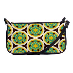 Blue Yellow Flowers Pattern 			shoulder Clutch Bag by LalyLauraFLM