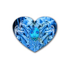 Medusa Metamorphosis Rubber Coaster (heart)  by icarusismartdesigns
