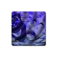 Blue Comedy Drama Theater Masks Square Magnet by BrightVibesDesign