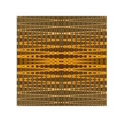 Yellow Gold Khaki Glow Pattern Small Satin Scarf (Square)