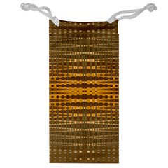 Yellow Gold Khaki Glow Pattern Jewelry Bags