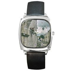 Colonial Street Of Arequipa City Peru Square Metal Watch by dflcprints