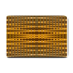 Yellow Gold Khaki Glow Pattern Small Doormat 