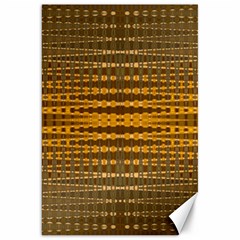 Yellow Gold Khaki Glow Pattern Canvas 20  x 30  