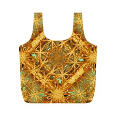 Digital Abstract Geometric Collage Full Print Recycle Bags (m)  by dflcprints