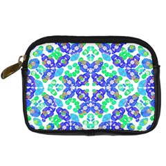 Stylized Floral Check Seamless Pattern Digital Camera Cases by dflcprints