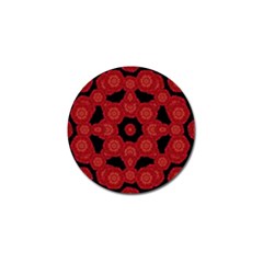 Stylized Floral Check Golf Ball Marker (4 Pack) by dflcprints