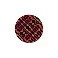 Stylized Floral Stripes Collage Pattern Golf Ball Marker (10 Pack) by dflcprints