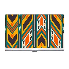 Distorted Shapes In Retro Colors   			business Card Holder by LalyLauraFLM