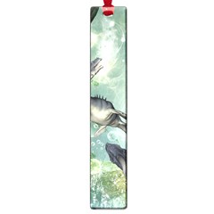 Awesome Seadraon In A Fantasy World With Bubbles Large Book Marks by FantasyWorld7
